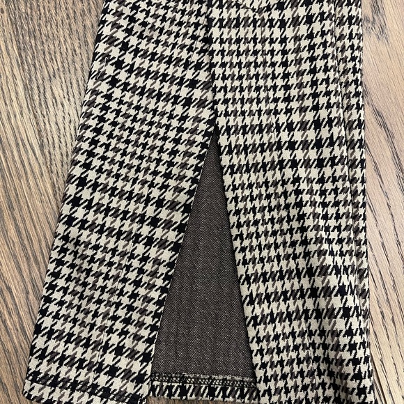 H&M Slit Leggings Plaid High Rise Stretch Small S - Picture 3 of 5